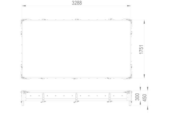 OUTLET BIS Aluminium-Seitenwände H-300 für TEMARED TRANSPORTER 3217/2 und HOCHLADER 320/2 Anhänger