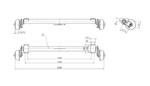 AL-KO COMPACT gebremste Achse für Bootsanhänger 1350kg 1445/1555mm 2000mm 5x112