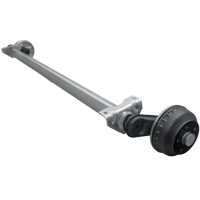 Gebremste AL-KO COMPACT Achse für schwere Anhänger und Autotransporter 1000kg 1685mm 2180mm 5x112
