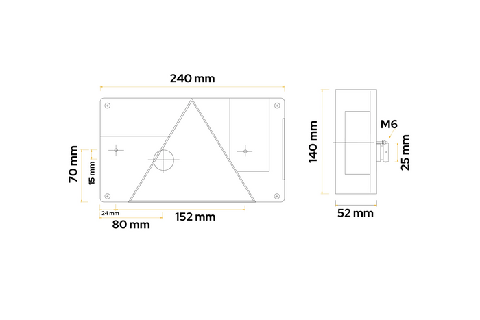 Rückleuchte ASPÖCK MULTIPOINT I 5 Funktionen rechts