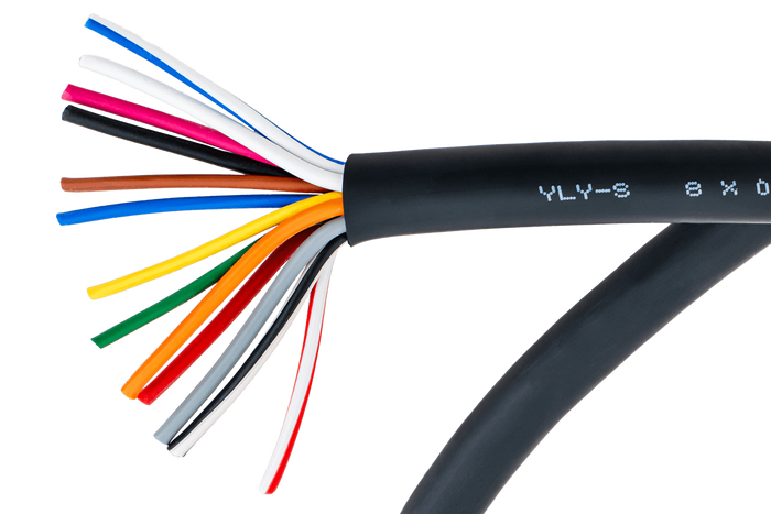 HYBSZ YLY-S Elektrokabel 8x0,75+5x1,5 dreizehnadrig - 1 m